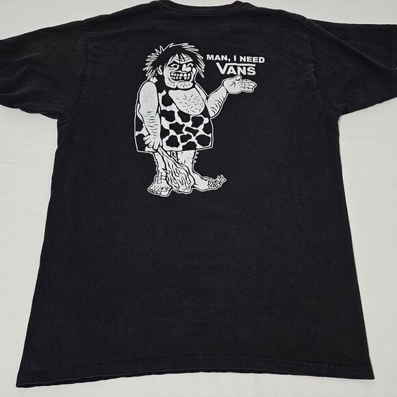 Vans Other - Vans 'Man, I Need Vans' Caveman Black Classic Fit T-Shirt Men's M 100% Cotton